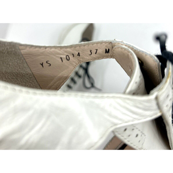 3.1 Phillip Lim Women's Tuxedo Lace Up High Heels SZ 6.5 Leather Peep Toe - Picture 6 of 7